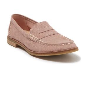 Sperry Seaport Leather Penny Loafer Size 8 Blush